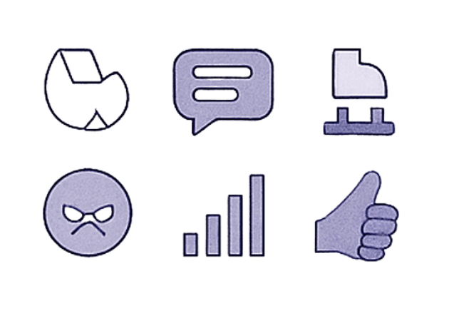 Iconos de la sección Qué hace